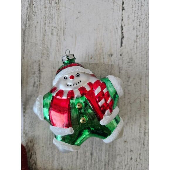 Star Angel snowman Santa ornament starfish Xmas tree set - Picture 2 of 11